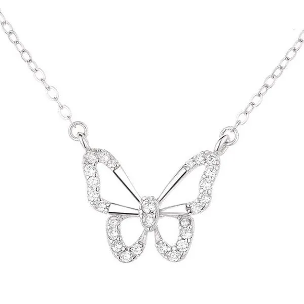 Dây Chuyền Nữ Lili Jewelry Đính Đá CZ Hồ Điệp LILI_766953 Màu Trắng
