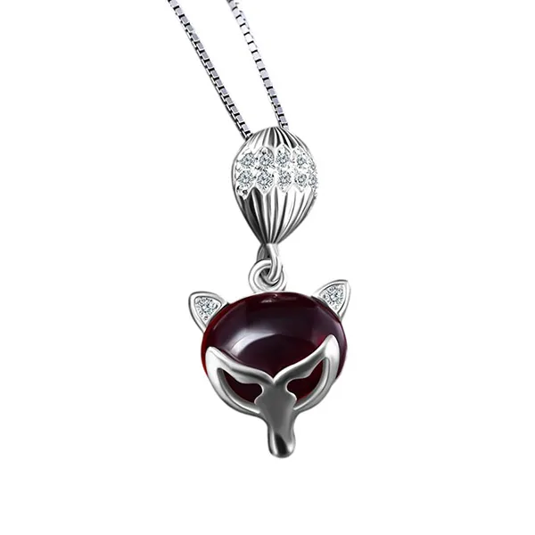 Dây Chuyền Nữ Lili Jewelry Đính Đá CZ Hồ Ly Phong Thủy LILI_658125 Màu Đỏ - Trang sức - Vua Hàng Hiệu