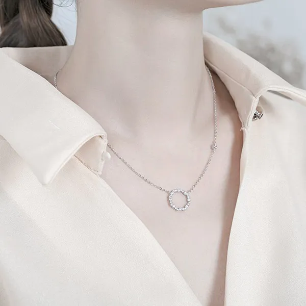 Dây Chuyền Nữ Lili Jewelry Đính Đá CZ Huyền Thoại Biển Xanh LILI_365221 Màu Bạc - Trang sức - Vua Hàng Hiệu