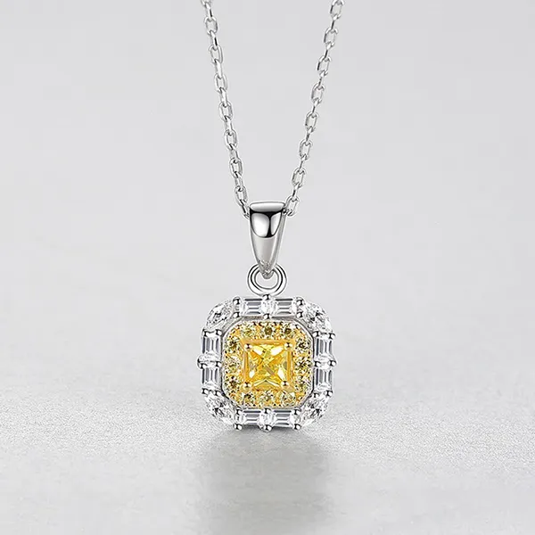 Dây Chuyền Nữ Lili Jewelry Đính Đá CZ Milena LILI_098173 Màu Vàng Bạc