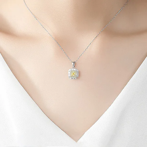 Dây Chuyền Nữ Lili Jewelry Đính Đá CZ Milena LILI_098173 Màu Vàng Bạc