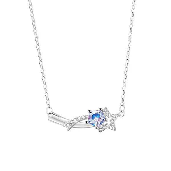 Dây Chuyền Nữ Lili Jewelry Đính Đá CZ Ngôi Sao Băng Brynleigh LILI_097682 Màu Bạc
