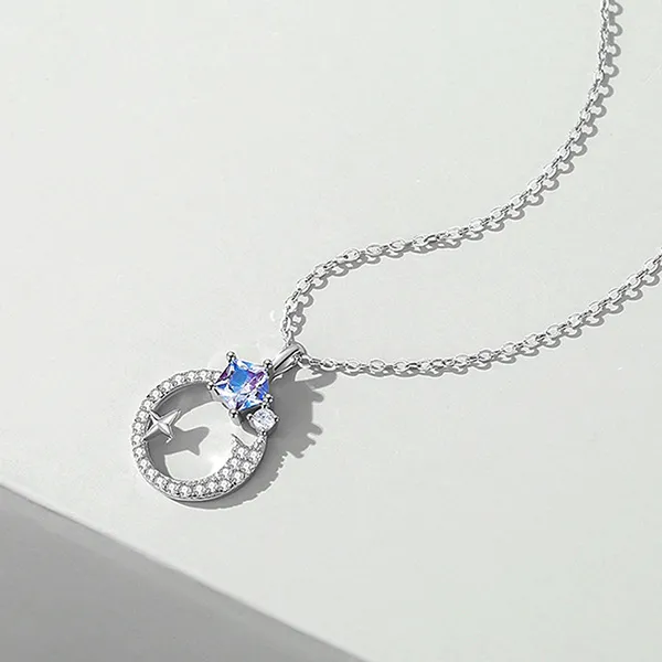 Dây Chuyền Nữ Lili Jewelry Đính Đá CZ Ngôi Sao Băng Olive LILI_131218 Màu Bạc