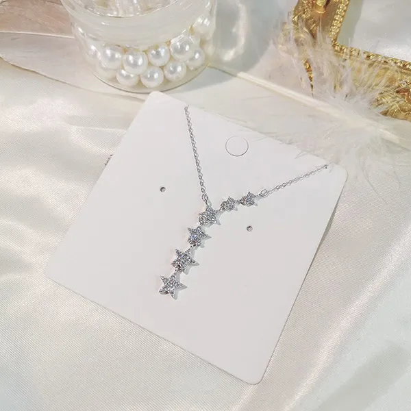 Dây Chuyền Nữ Lili Jewelry Đính Đá CZ Sáu Ngôi Sao LILI_487119 Màu Bạc - Trang sức - Vua Hàng Hiệu