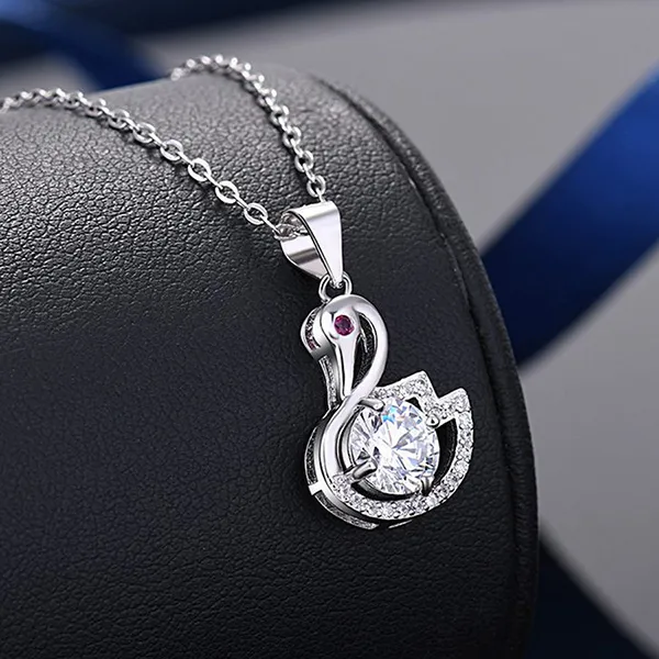 Dây Chuyền Nữ Lili Jewelry Đính Đá CZ Thiên Nga LILI_935979 Màu Bạc
