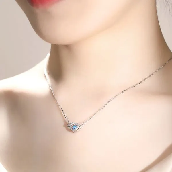 Dây Chuyền Nữ Lili Jewelry Đính Đá CZ Trái Tim Thiên Thần Valerie LILI_092763 Màu Trắng - Trang sức - Vua Hàng Hiệu