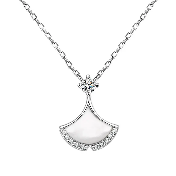 Dây Chuyền Nữ Lili Jewelry Đính Đá CZ Váy Cách Điệu LILI_156642 Màu Bạc