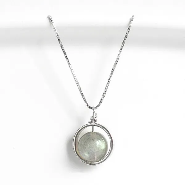 Dây Chuyền Nữ Lili Jewelry Đính Đá Mặt Trăng Moonlight LILI_987212 Màu Bạc - Trang sức - Vua Hàng Hiệu
