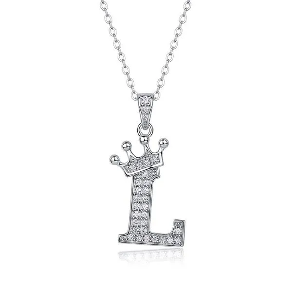 Dây Chuyền Nữ Lili Jewelry Đính Kim Cương Moissanite Hình Chữ L Valerie LILI_159721 Màu Vàng Trắng