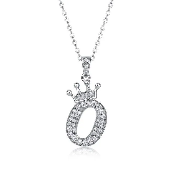 Dây Chuyền Nữ Lili Jewelry Đính Kim Cương Moissanite Hình Chữ O Valerie LILI_159721 Màu Vàng Trắng