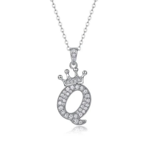 Dây Chuyền Nữ Lili Jewelry Đính Kim Cương Moissanite Hình Chữ Q Valerie LILI_159721 Màu Vàng Trắng