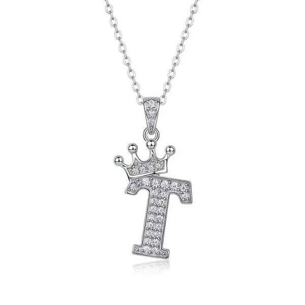 Dây Chuyền Nữ Lili Jewelry Đính Kim Cương Moissanite Hình Chữ T Valerie LILI_159721 Màu Trắng