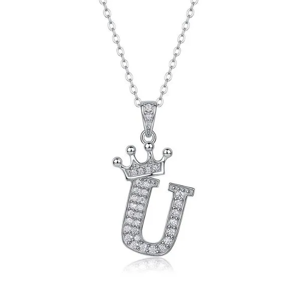 Dây Chuyền Nữ Lili Jewelry Đính Kim Cương Moissanite Hình Chữ U Valerie LILI_159721 Màu Vàng Trắng