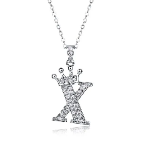 Dây Chuyền Nữ Lili Jewelry Đính Kim Cương Moissanite Hình Chữ X Valerie LILI_159721 Màu Vàng Trắng