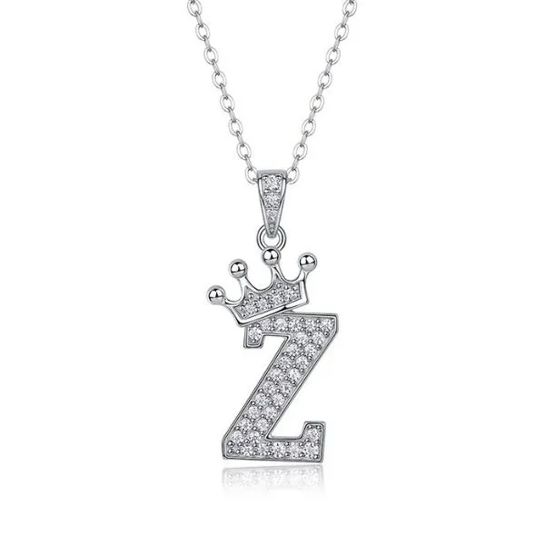 Dây Chuyền Nữ Lili Jewelry Đính Kim Cương Moissanite Hình Chữ Z Valerie LILI_159721 Màu Vàng Trắng