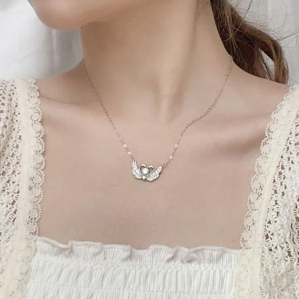 Dây Chuyền Nữ Lili Jewelry Đính Kim Cương Moissanite Uyên Ương Jolie LILI_075527 Màu Trắng