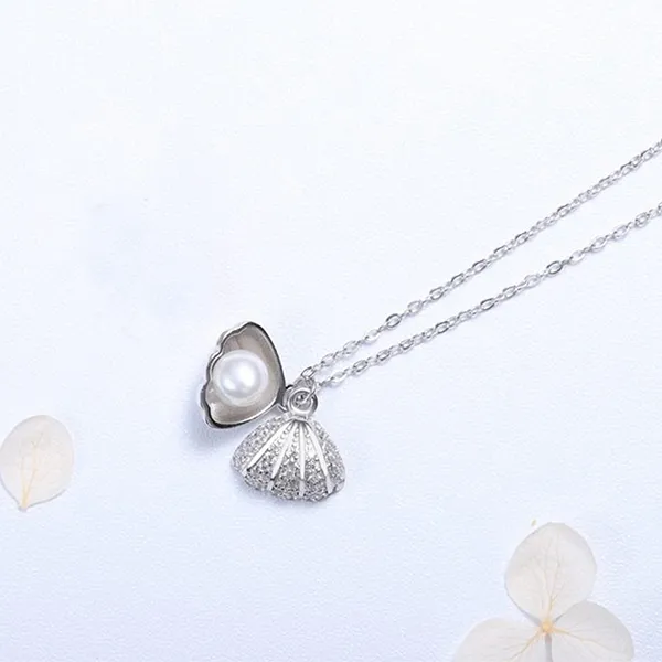 Dây Chuyền Nữ Lili Jewelry Đính Ngọc Trai Ten LILI_596512 Màu Bạc