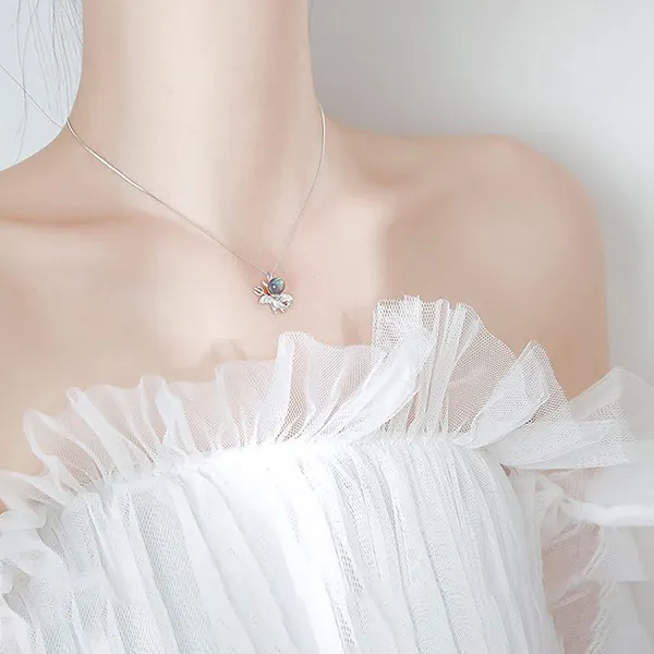 Dây Chuyền Nữ Lili Jewelry Đính Pha Lê Ác Thần Ngộ Nghĩnh LILI_889286 Màu Bạc - Trang sức - Vua Hàng Hiệu
