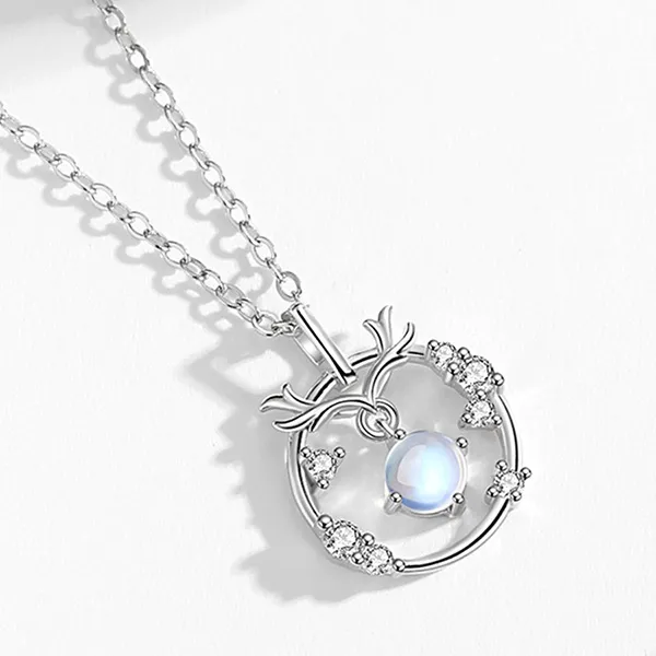 Dây Chuyền Nữ Lili Jewelry Đính Pha Lê Aurora Hình Gạc Nai Hilda LILI_879199 Màu Bạc - Trang sức - Vua Hàng Hiệu