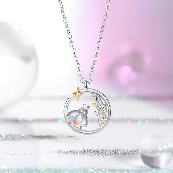 Dây Chuyền Nữ Lili Jewelry Đom Đóm Brylee LILI_072376 Màu Bạc