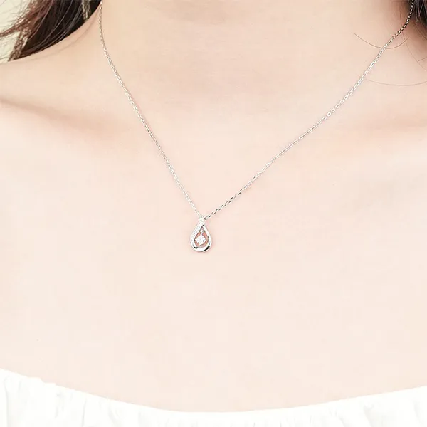 Dây Chuyền Nữ Lili Jewelry Giọt Nước Kamari LILI_098846 Màu Bạc