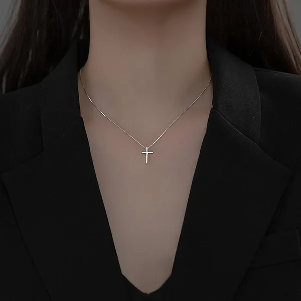 Dây Chuyền Nữ Lili Jewelry Hình Thánh Giá Chữ Thập Lagan LILI_866631 Màu Bạc