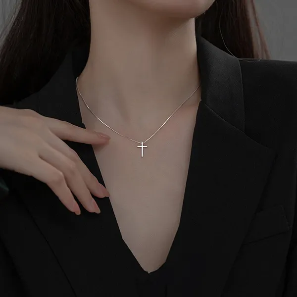 Dây Chuyền Nữ Lili Jewelry Hình Thánh Giá Chữ Thập Lagan LILI_866631 Màu Bạc