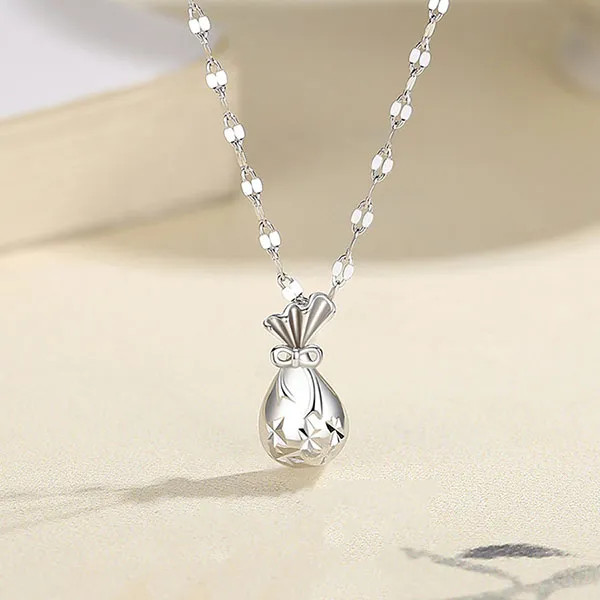 Dây Chuyền Nữ Lili Jewelry Hình Túi Tiền May Mắn Anna LILI_125610 Màu Bạc - Trang sức - Vua Hàng Hiệu