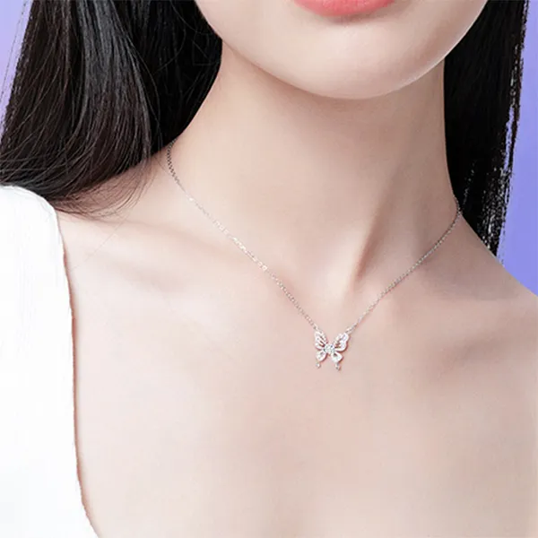 Dây Chuyền Nữ Lili Jewelry Hồ Điệp Ximena LILI_159819 Màu Bạc