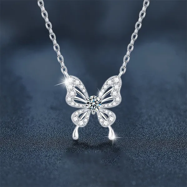 Dây Chuyền Nữ Lili Jewelry Hồ Điệp Ximena LILI_159819 Màu Bạc