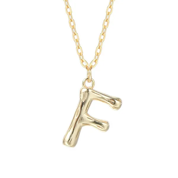 Dây Chuyền Nữ Lili Jewelry Mạ Vàng Chữ Cái LILI_521849 Màu Vàng (Chữ F)