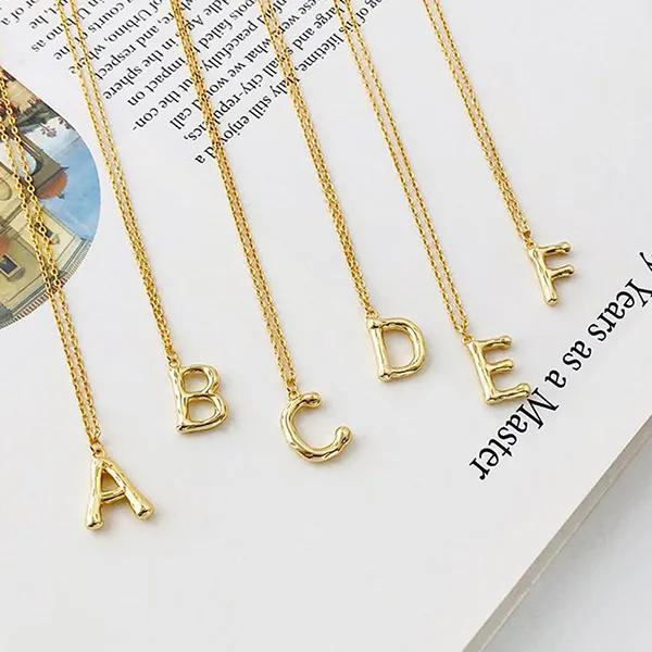 Dây Chuyền Nữ Lili Jewelry Mạ Vàng Chữ Cái LILI_521849 Màu Vàng (Chữ F)