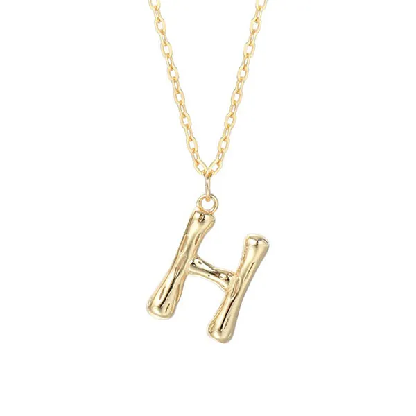 Dây Chuyền Nữ Lili Jewelry Mạ Vàng Chữ Cái LILI_521849 Màu Vàng (Chữ H)