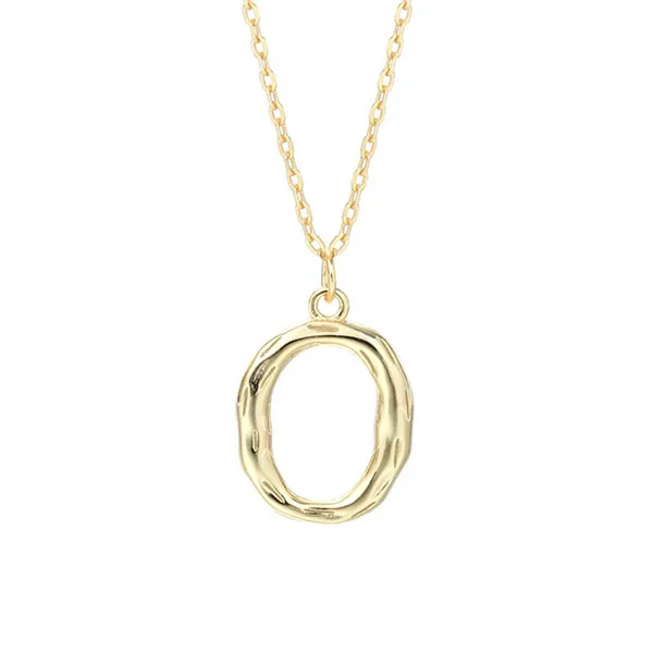 Dây Chuyền Nữ Lili Jewelry Mạ Vàng Chữ Cái LILI_521849 Màu Vàng (Chữ O)