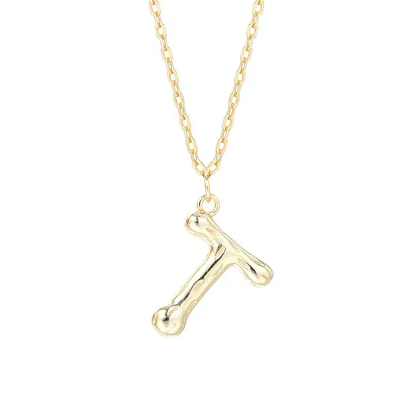 Dây Chuyền Nữ Lili Jewelry Mạ Vàng Chữ Cái LILI_521849 Màu Vàng (Chữ T)