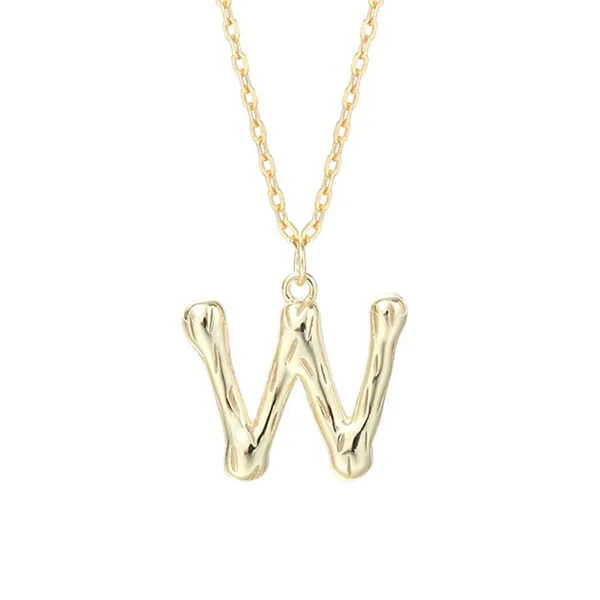 Dây Chuyền Nữ Lili Jewelry Mạ Vàng Chữ Cái LILI_521849 Màu Vàng (Chữ W)