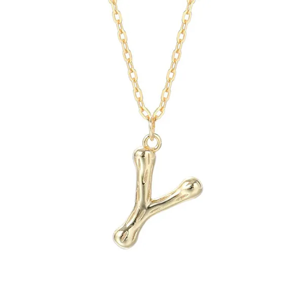 Dây Chuyền Nữ Lili Jewelry Mạ Vàng Chữ Cái LILI_521849 Màu Vàng (Chữ Y)