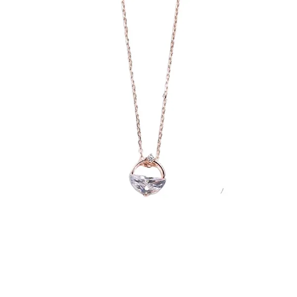 Dây Chuyền Nữ Lili Jewelry Mạ Vàng Đính Đá CZ Hoa Hậu Biển LILI_489314 Màu Vàng Hồng - Trang sức - Vua Hàng Hiệu