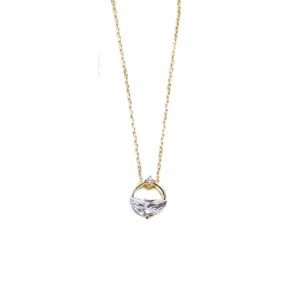 Dây Chuyền Nữ Lili Jewelry Mạ Vàng Đính Đá CZ Hoa Hậu Biển LILI_489314 Màu Vàng - Trang sức - Vua Hàng Hiệu