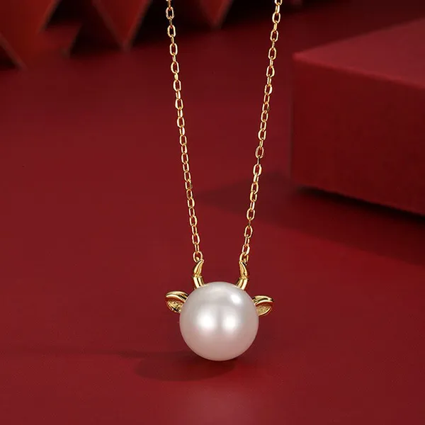 Dây Chuyền Nữ Lili Jewelry Mạ Vàng Đính Ngọc Trai Dark Angel LILI_581344 Màu Vàng - Trang sức - Vua Hàng Hiệu