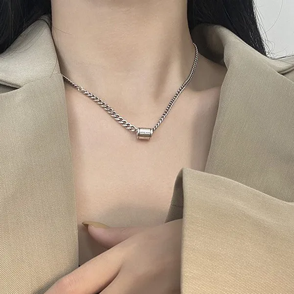 Dây Chuyền Nữ Lili Jewelry Mặt Trụ LILI_819152 Màu Bạc - Trang sức - Vua Hàng Hiệu
