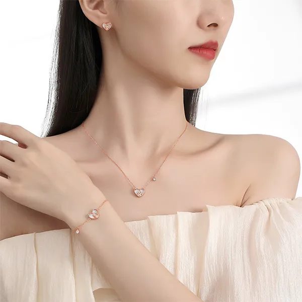 Dây Chuyền Nữ Lili Jewelry Mèo Brittany LILI_098612 Màu Vàng Hồng