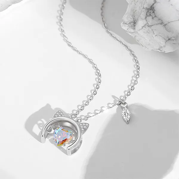 Dây Chuyền Nữ Lili Jewelry Mèo Romina LILI_105236 Màu Bạc