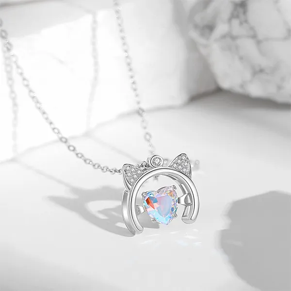 Dây Chuyền Nữ Lili Jewelry Mèo Romina LILI_105236 Màu Bạc