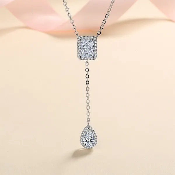 Dây Chuyền Nữ Lili Jewelry Moissanite Winona LILI_099437 Màu Bạc