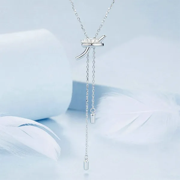 Dây Chuyền Nữ Lili Jewelry Nút Thắt Malaya LILI_105467 Màu Bạc
