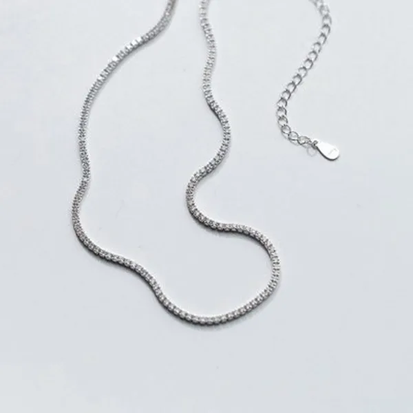 Dây Chuyền Nữ Lili Jewelry Tennis Choker Đính Chuỗi Đá CZ Lolita LILI_785972 Màu Bạc
