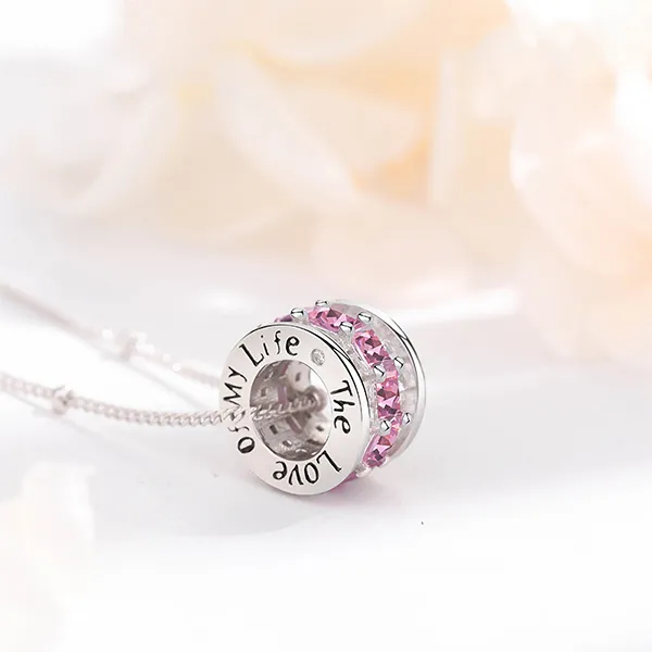 Dây Chuyền Nữ Lili Jewelry The Love LILI_105419 Màu Bạc Phối Hồng