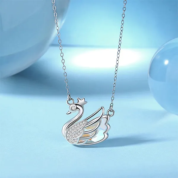 Dây Chuyền Nữ Lili Jewelry Thiên Nga Damira LILI_072118 Màu Bạc