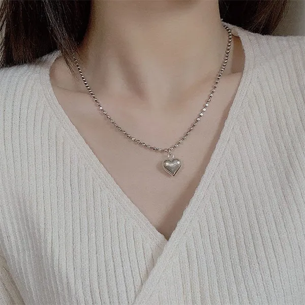 Dây Chuyền Nữ Lili Jewelry Trái Tim Dulcie LILI_373725 Màu Bạc